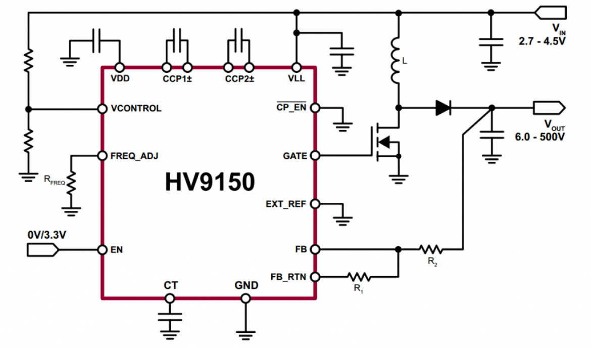 HV9150 応用回路例