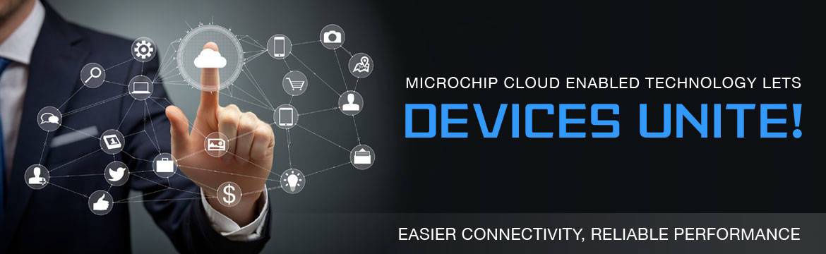 Microchip クラウド製品ヒーローバナーイメージ