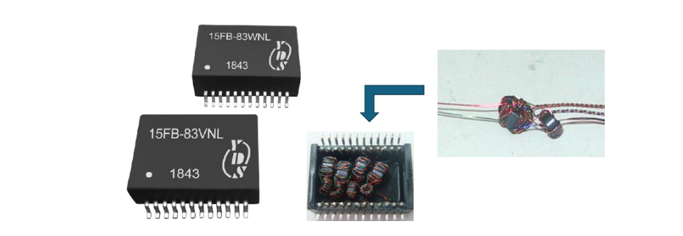 YDS 社製 Ehernet 用パルストランス 15F シリーズ