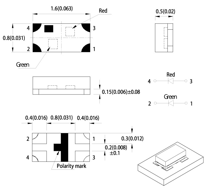KPHB-1608 寸法図