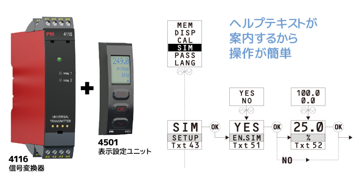 4116 と 表示設定ユニット 4501 の組み合わせ 4116 と 表示設定ユニット 4501 の組み合わせ
