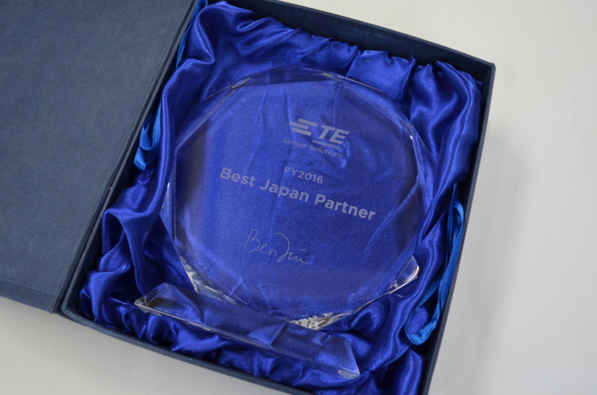 TE センサ ソリューションの Best Japan Partner 賞