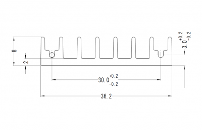 ヒートシンク標準品 8PB036