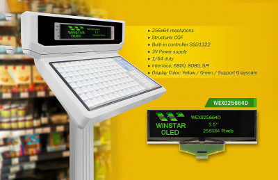 Winstar OLED ディスプレイ WEX025664D 製品イメージ
