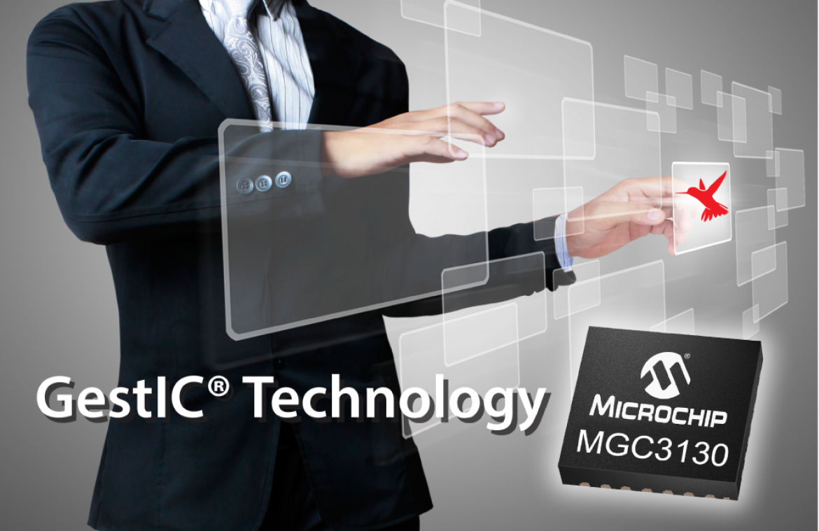 Microchip社の非接触タッチセンサ（MGC3x30シリーズ）